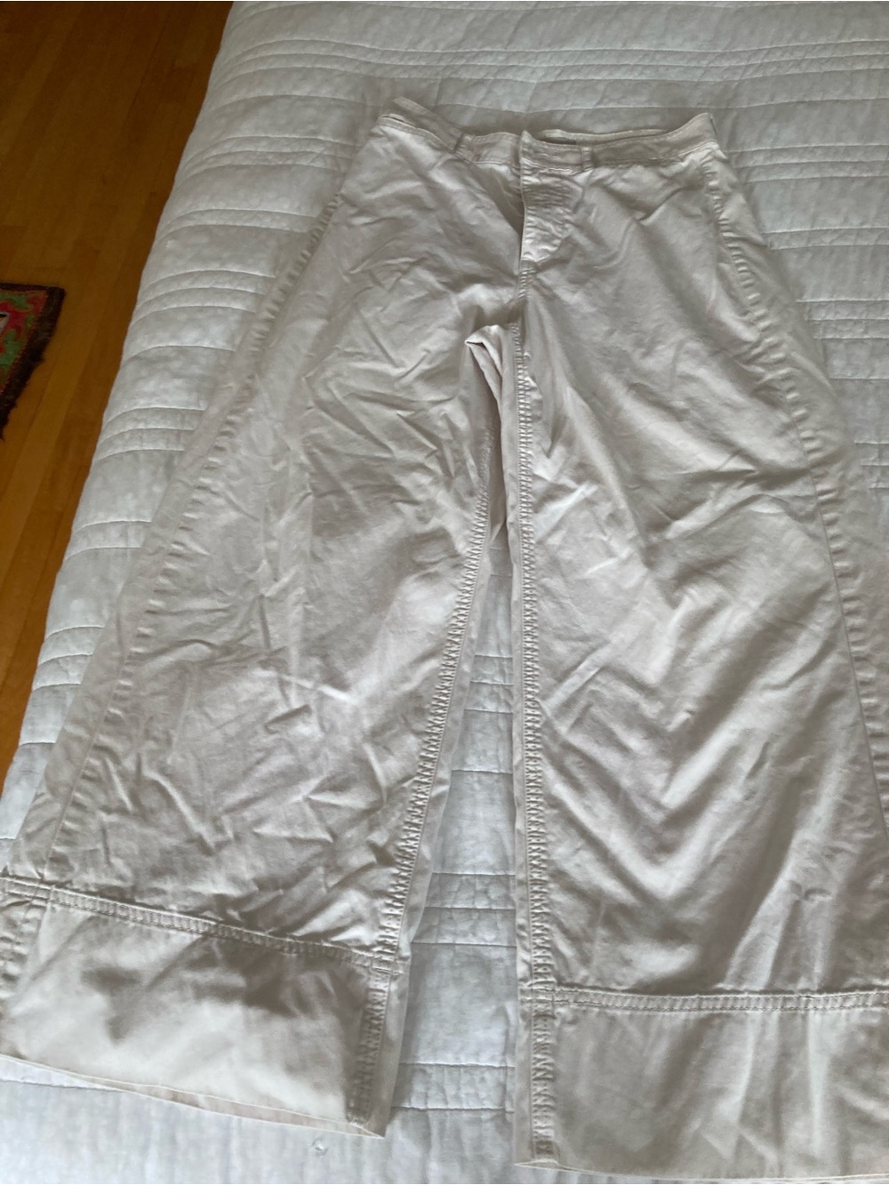 EVERLANE size 4 cream pants in good condition